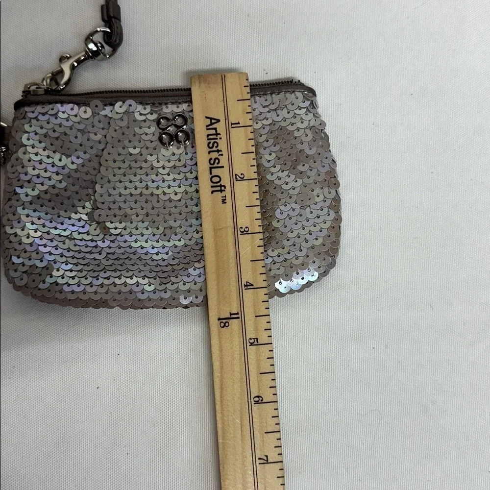 Coach Mermaid Sequin Wristlet with Shimmering Accents